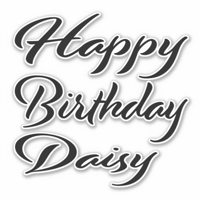 Daisy Name Vorname black Sticker Geburtstag (Vorderseite)