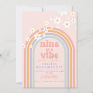 Daisy Nine ist eine Stimmung Pastell Regenbogen 9. Einladung