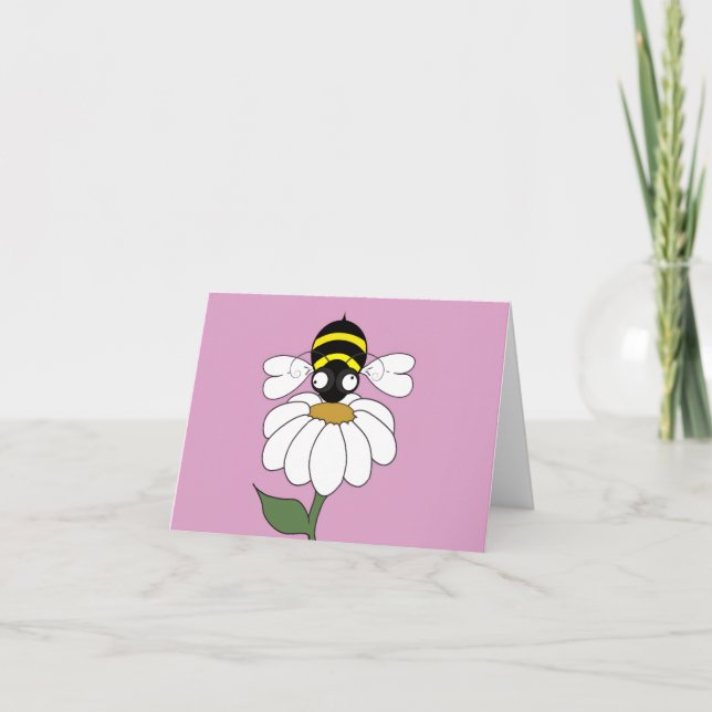 Daisy Note Card (unbedruckte Innenseite) Dankeskarte (Vorderseite)