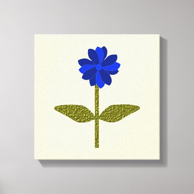 Daisy Ocean Blue Canvas Print Leinwanddruck (Vorderseite)