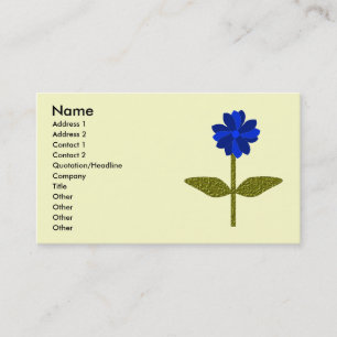 Daisy Ocean Blue individuell anpassbare Business C Visitenkarte