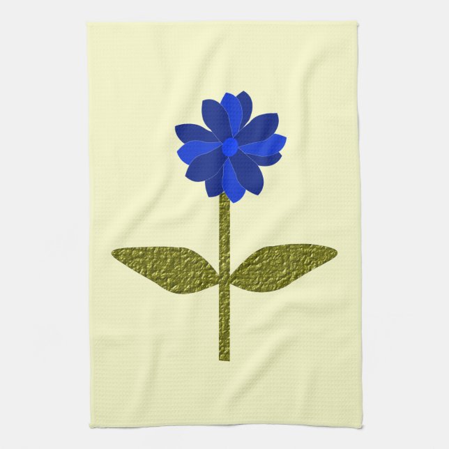 Daisy Ocean Blue Kitchtuch Handtuch (Vertikal)