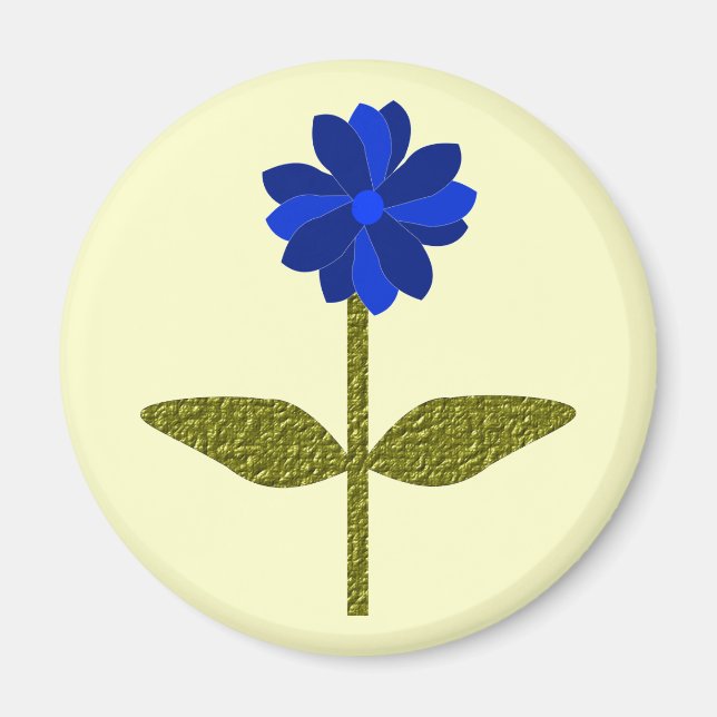 Daisy Ocean Blue Magnet (Vorne)