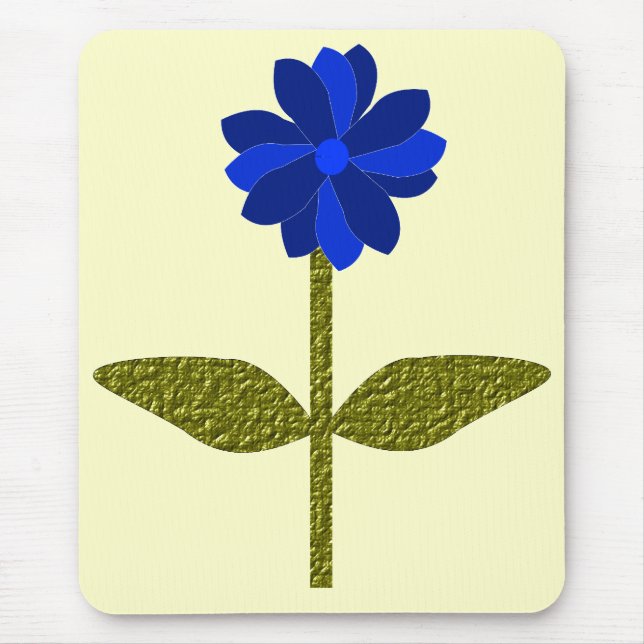 Daisy Ocean Blue Mousepad (Vorne)