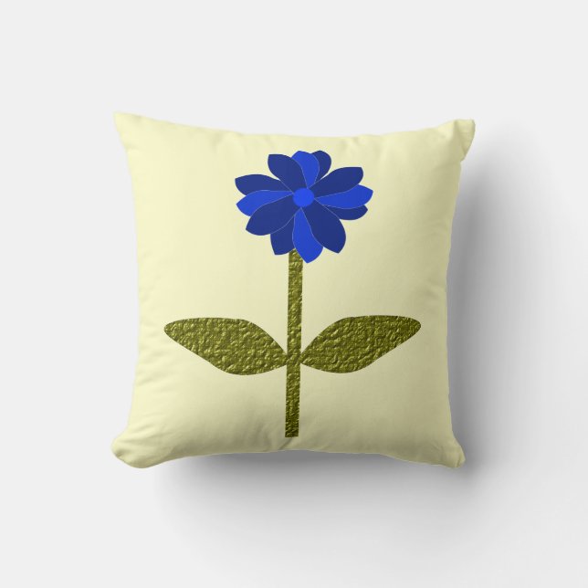 Daisy Ocean Blue Pillow Kissen (Vorderseite)