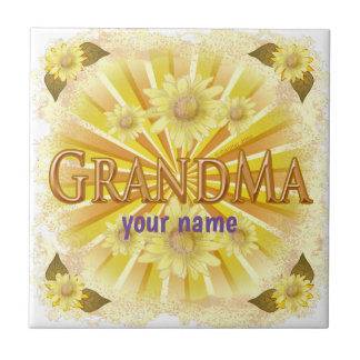 Daisy Oma individuelle Name Fliese