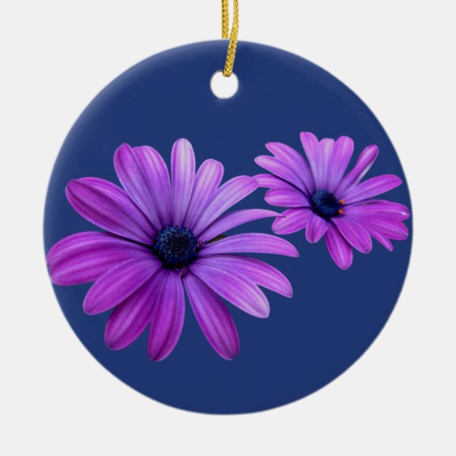 Daisy Ornament Purple Blumen Weihnachtsdekoration (Vorne)