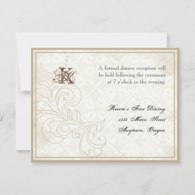 Daisy, Pansy, Rose in Butterfly - Hochzeitsempfang Einladung (Vorderseite)