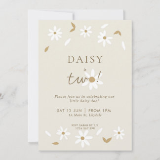 Daisy Party 2. Geburtstag Einladung