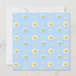 Daisy Pattern auf hellblauem Hintergrund Karte