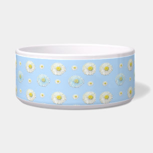 Daisy Pattern auf hellblauem Hintergrund Napf