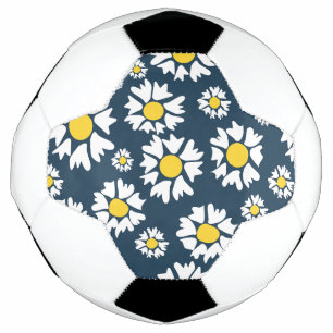 Daisy Pattern, Blumenmuster, weiße Daisien Fußball