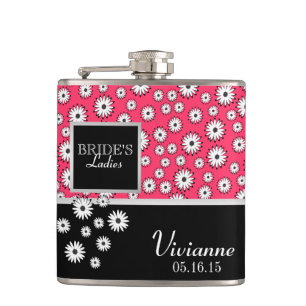 Daisy Pattern Bridesmaid Flachmann