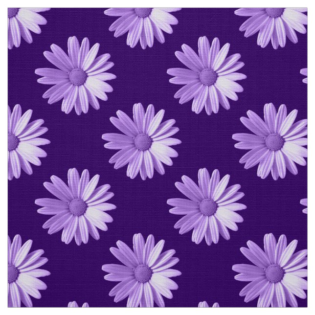 Daisy Pattern - Tief Lila Stoff (Muster)