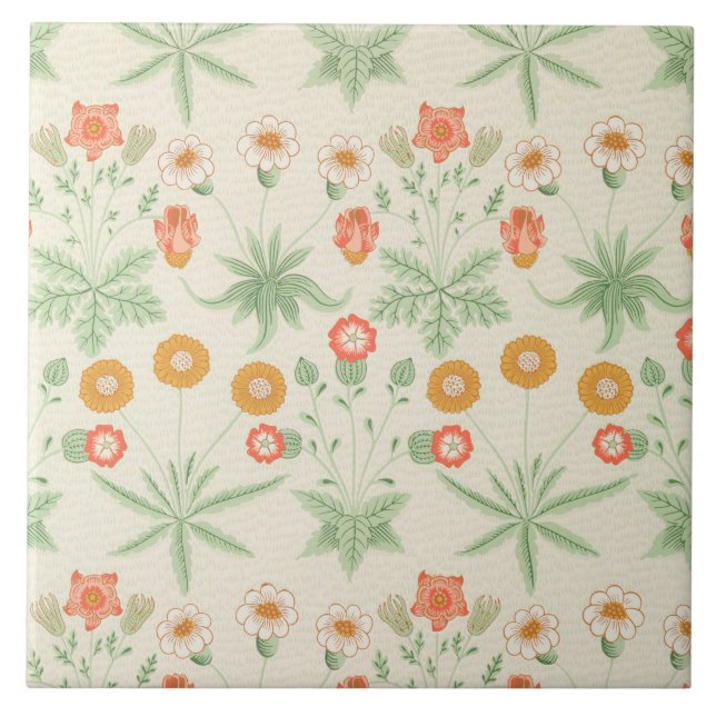 Daisy Pattern (von William Morris) Fliese (Vorderseite)