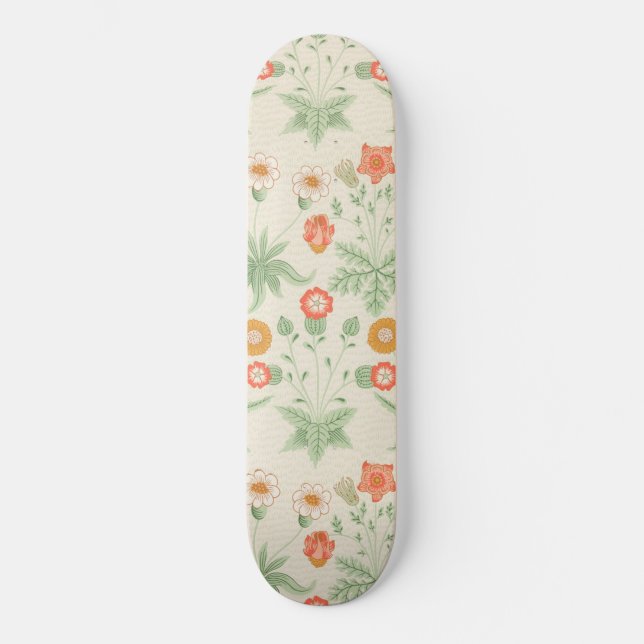 Daisy Pattern (von William Morris) Skateboard (Vorderseite)