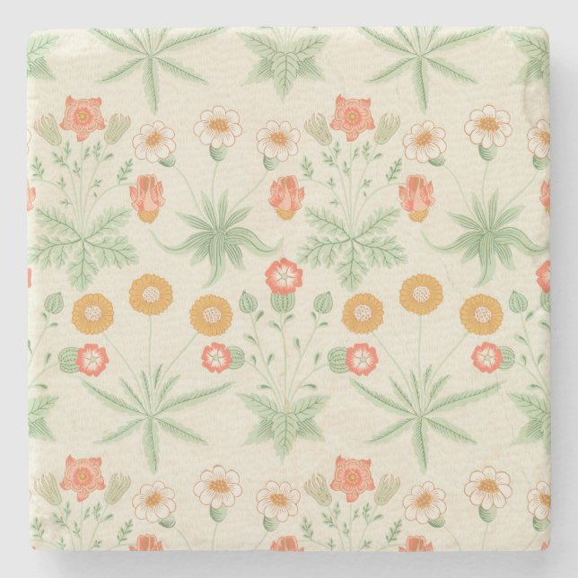 Daisy Pattern (von William Morris) Steinuntersetzer (Vorderseite)