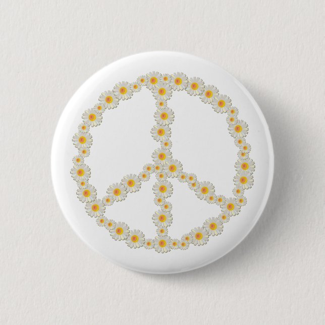 Daisy Peace Button (Vorderseite)