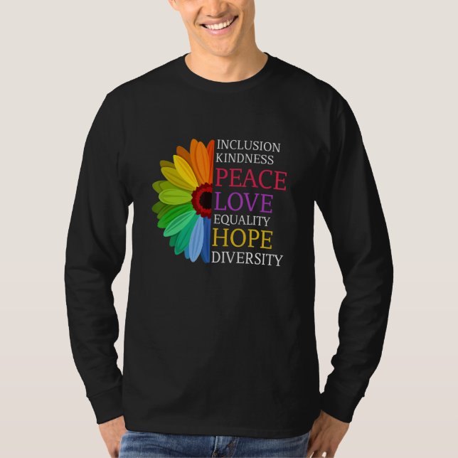 Daisy Peace Liebe Equality Diversity Human Rights  T-Shirt (Vorderseite)