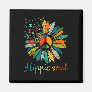 Daisy Peace Sign Hippie Soul Blume Liebe Geschenke Magnet