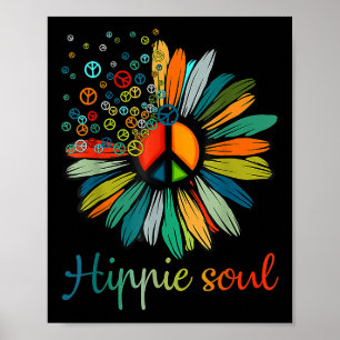 Daisy Peace Sign Hippie Soul Blume Liebe Geschenke Poster
