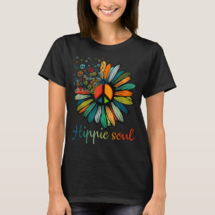 Daisy Peace Sign Hippie Soul Blume Liebe Geschenke T-Shirt