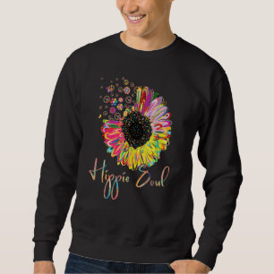 Daisy Peace Sign Liebe Hippie Soul Blume 60er 70er Sweatshirt