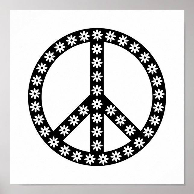 Daisy Peace Symbol Poster (Vorne)