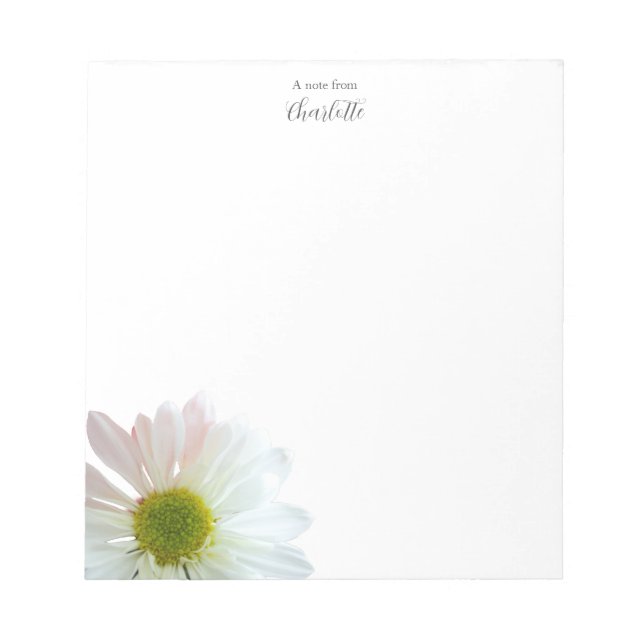 Daisy Personalisiert Notepad Notizblock (Vorderseite)