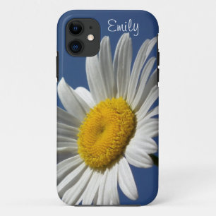 Daisy personalisierte Telefonzelle auf blauem Hint iPhone 11 Hülle