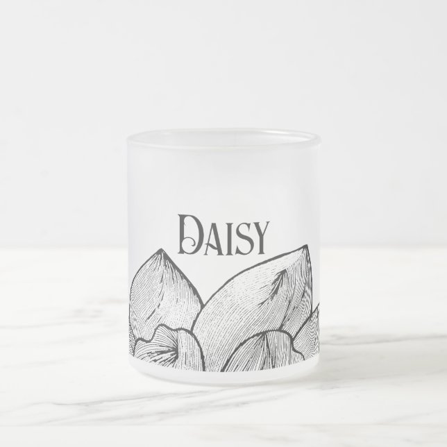 Daisy personalisierter Milchglasbecher Mattglastasse (Mittel)
