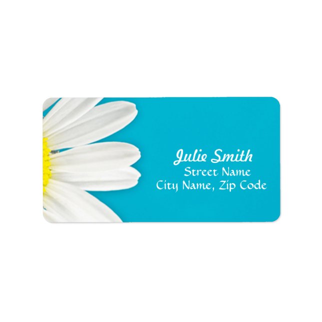 Daisy Petals Label Adressaufkleber (Vorne)