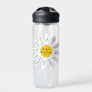 Daisy Philippians 4:8 Klarwasser-Flasche Trinkflasche