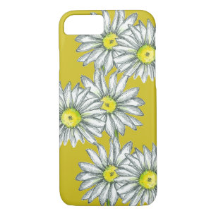 Daisy Phone Case Mustard Yellow Floral Art