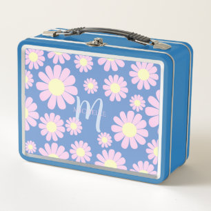 Daisy Pink Blue Metall Brotdose