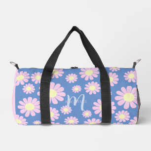 Daisy Pink Blue Print Cut Nähtasche Duffle Bag