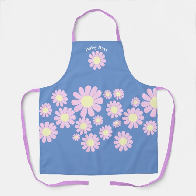 Daisy Pink Blue Schürze (Vorderseite)