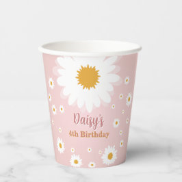 Daisy Pink Geburtstag für jedes Alter Pappbecher