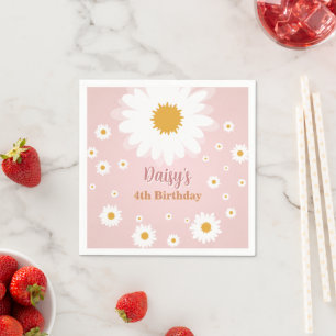 Daisy Pink Geburtstag für jedes Alter Serviette