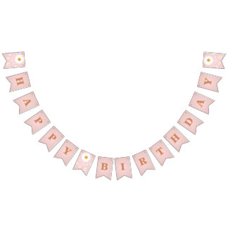 Daisy Pink Geburtstag für jedes Alter Wimpelkette