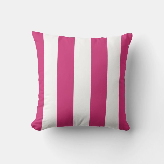Daisy Pink und White Stripe Kissen (Vorderseite)