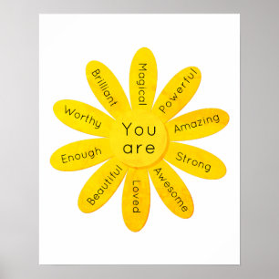 Daisy Positive Daily Affirmations Poster