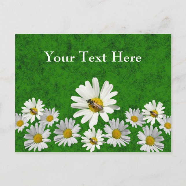 Daisy postcard template postkarte (Vorderseite)