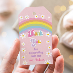 Daisy Rainbow Retro Geburtstag Vielen Dank Geschenkanhänger