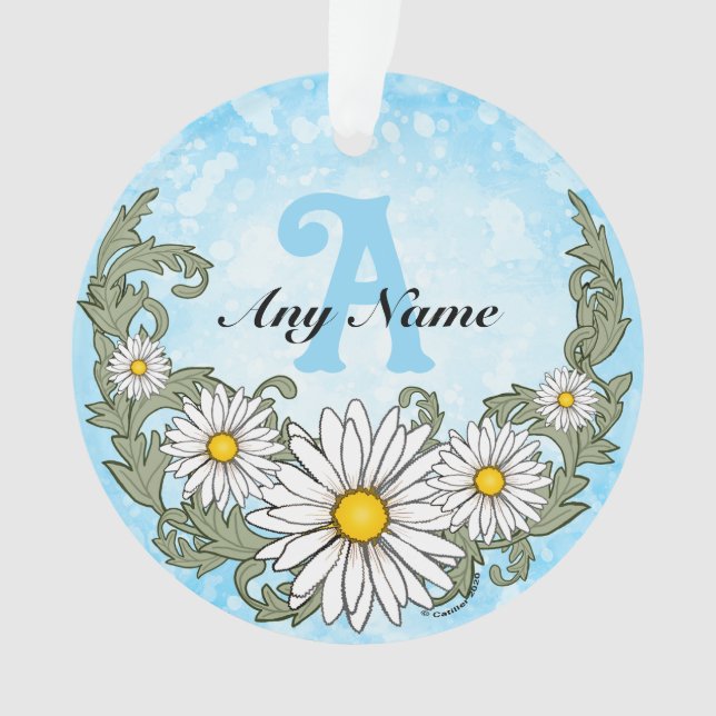 Daisy-Rand-Monogramm Ornament (Vorderseite)