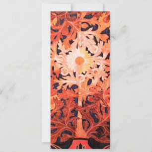 DAISY, Red Brown Schwarz-weiß Floral Blätter Ankündigung