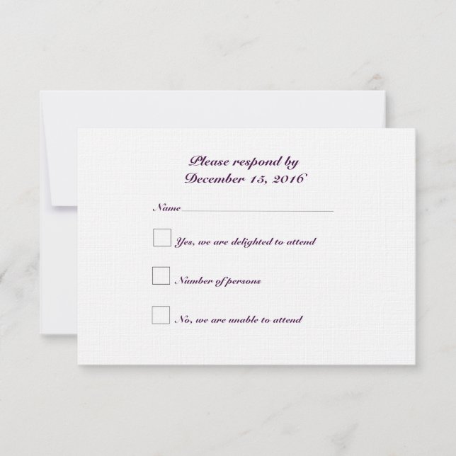 Daisy Respond Card: Wäsche 3,5" x 5" 3,5" x 5" (Vorderseite)