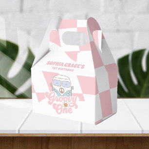 Daisy & Retro Van Pink Groovy 1. Geburtstag Geschenkschachtel