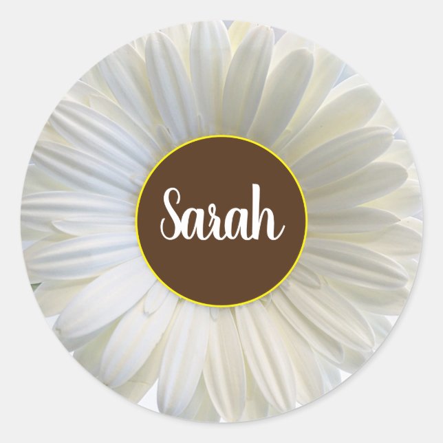 Daisy Runder Aufkleber (Vorderseite)