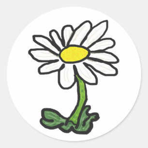 Daisy Runder Aufkleber